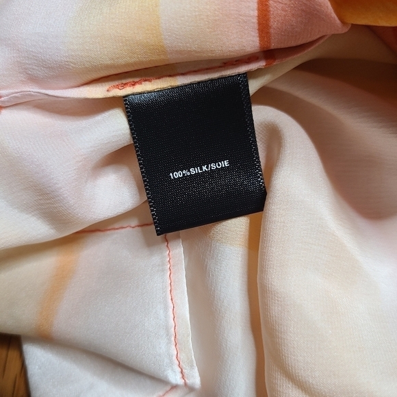 Lafayette 148 Size 8 Silk Sunset Stripe Tunic Top - Picture 7 of 7